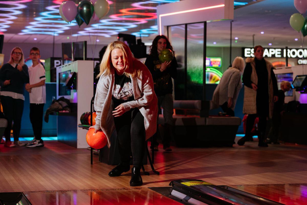 Leann Breakwell from Aldridge enjoys a round of bowling