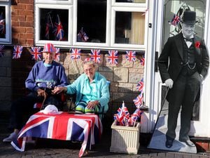 Michael and Jennifer Hill of Caddick Street, Coseley, decorated their house for the VE Day anniversary. Photo: Kate Thomas
