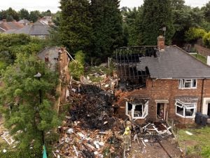 The aftermath of the explosion in Kingstanding