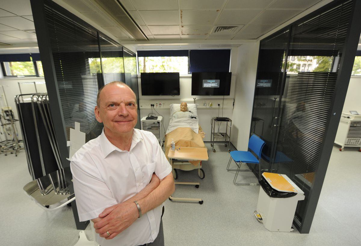 Vice-chancellor of Wolverhampton University Prof Geoff Layer one of the nurse training centres