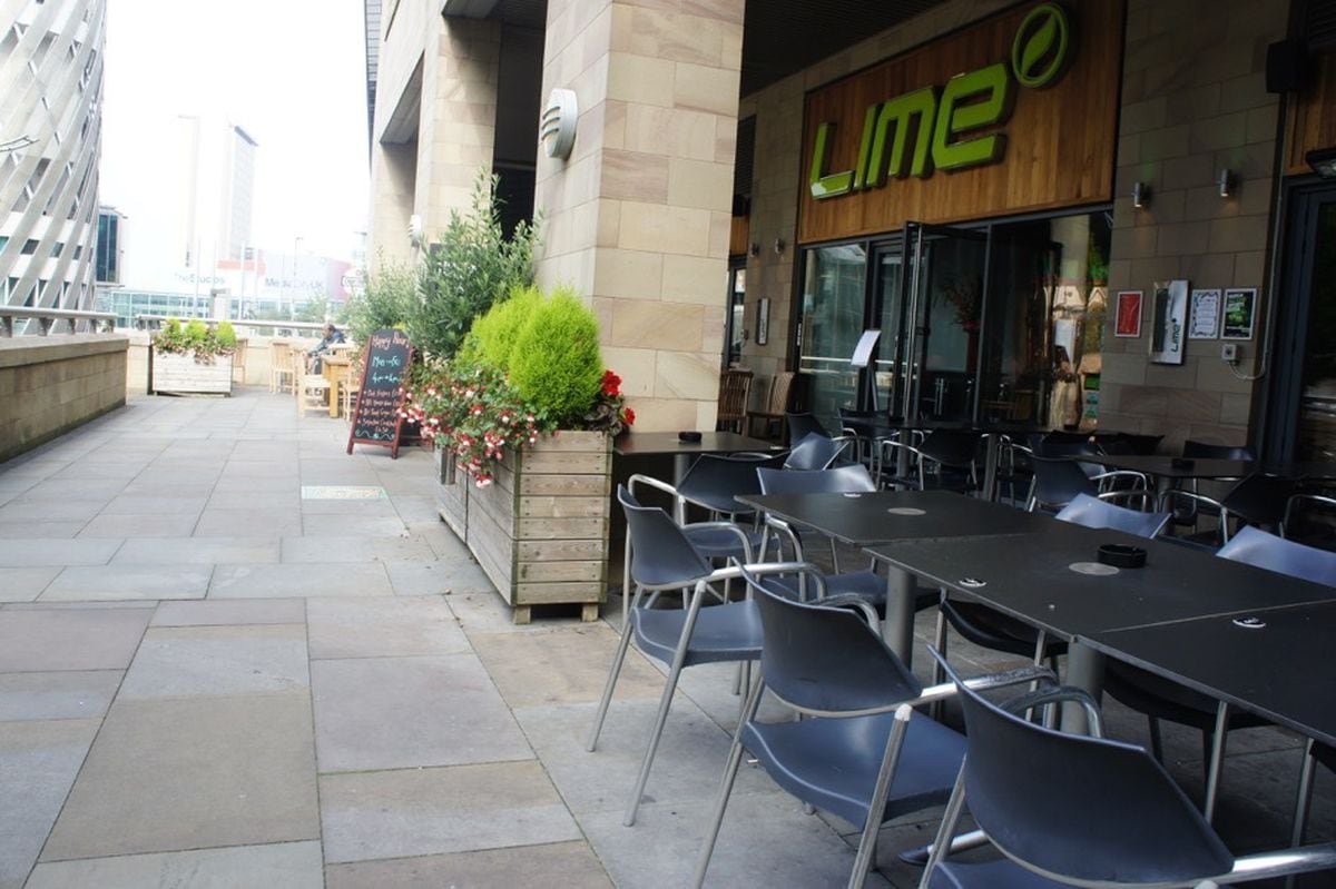 Lime bar and restaurant is situated on the steps of the Lowry Outlet Mall