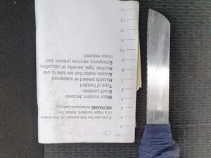 The knife found in the car