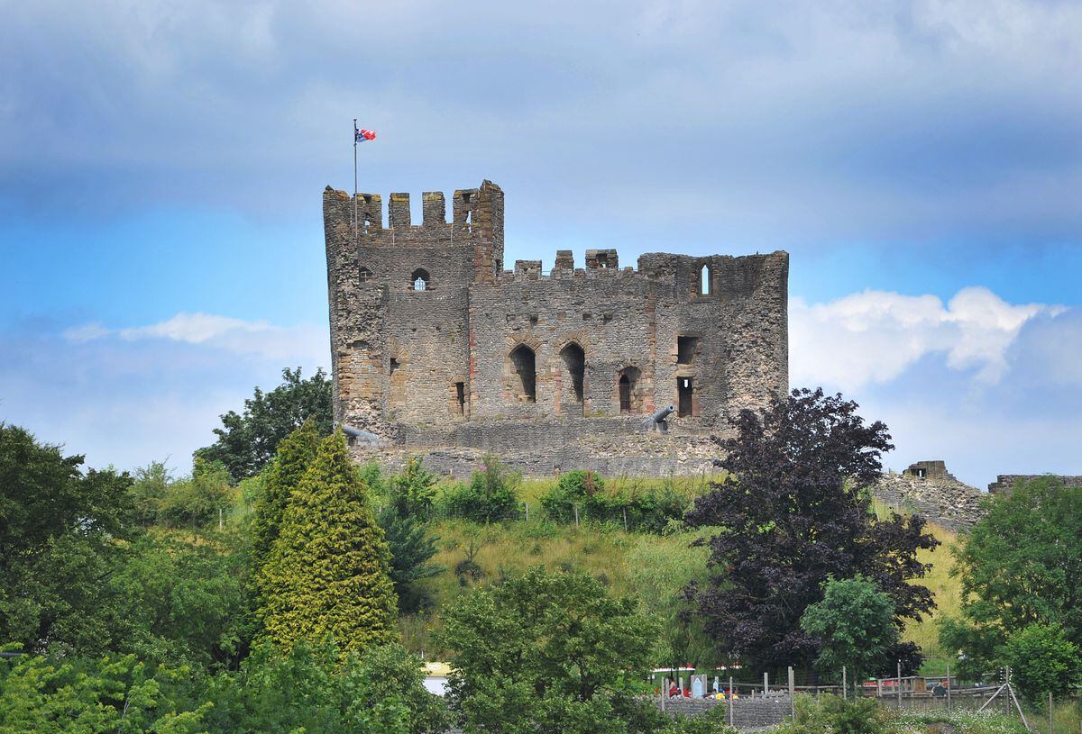 The Black Country flag flies over Dudley Castle