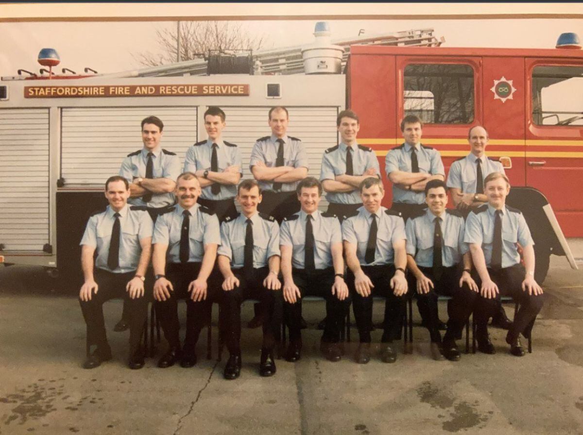 Blue Watch Stafford 1991 (Gary is back row, second from the left)