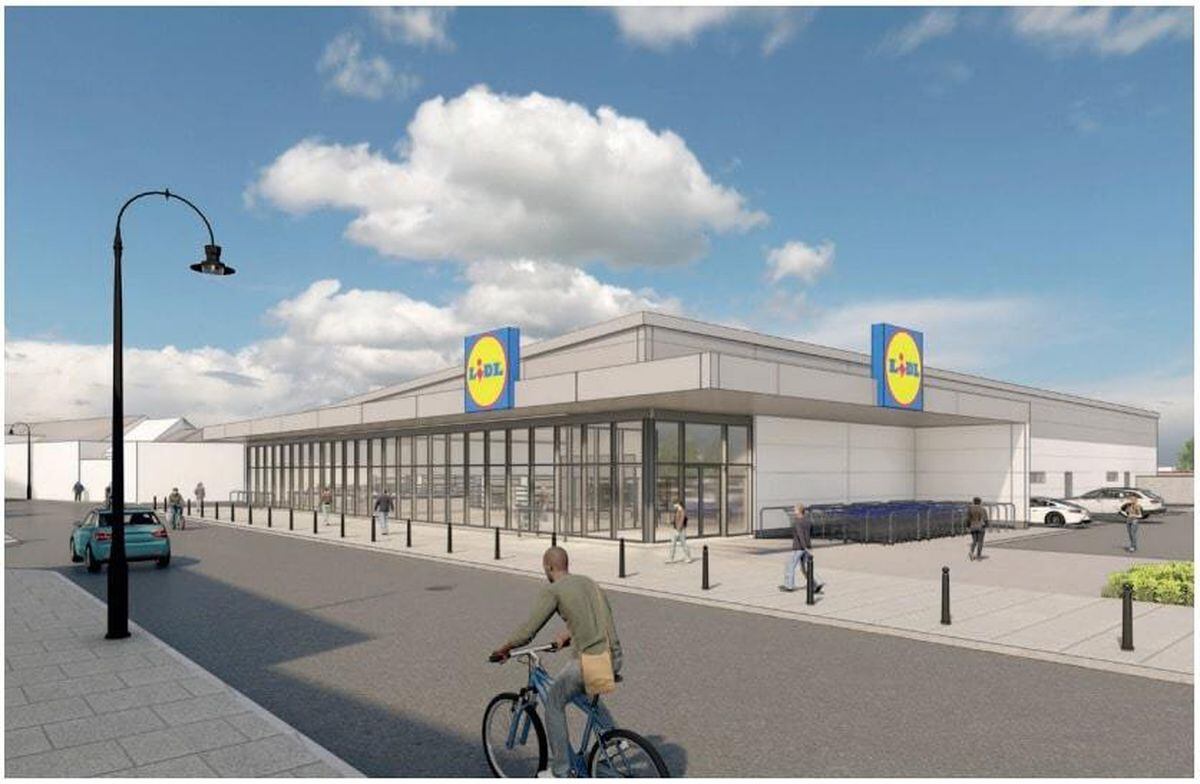 An artist's impression of how the new Lidl superstore in High Street, Bilston, will look. Image: Whittam Cox Architects