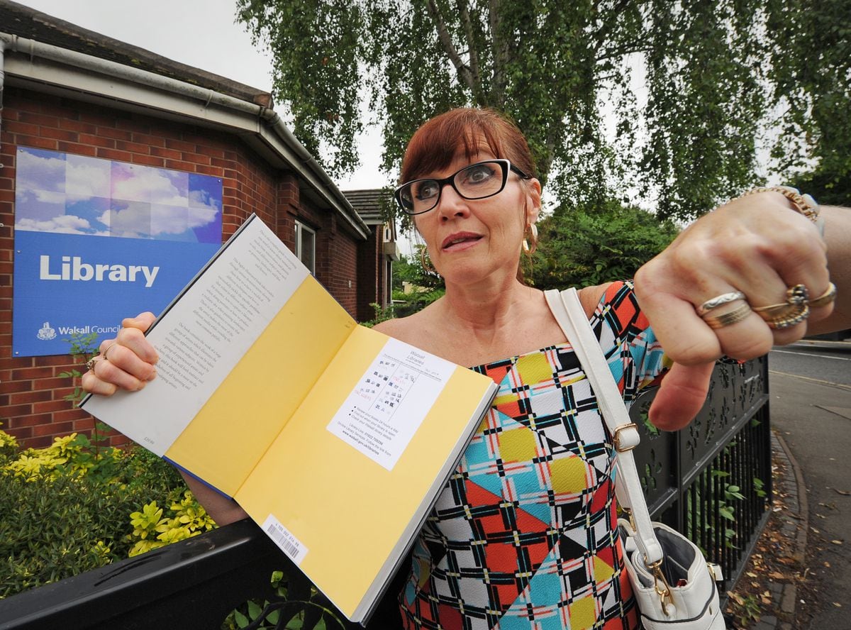 Diane Fisher gives the closure of Walsall Wood Library the thumbs down