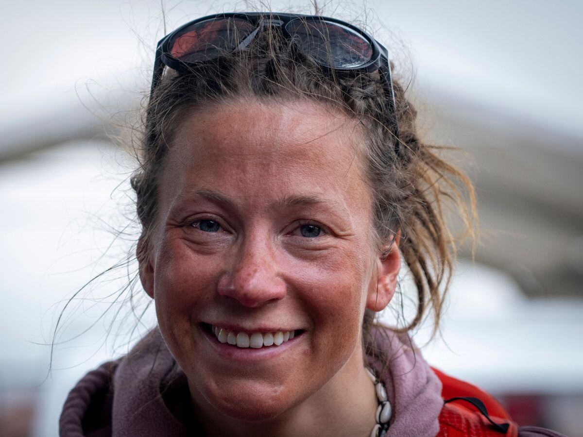 Norwegian climber Kristin Harila, 37, after summiting Annapurna in Kathmandu, Nepal