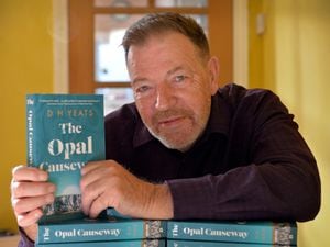 Smethwick author D H Yeats with his new book The Opal Causeway