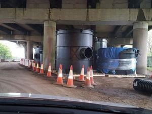 The new drainage system is designed to protect local wildlife in the canal underneath the M5 at Oldbury.