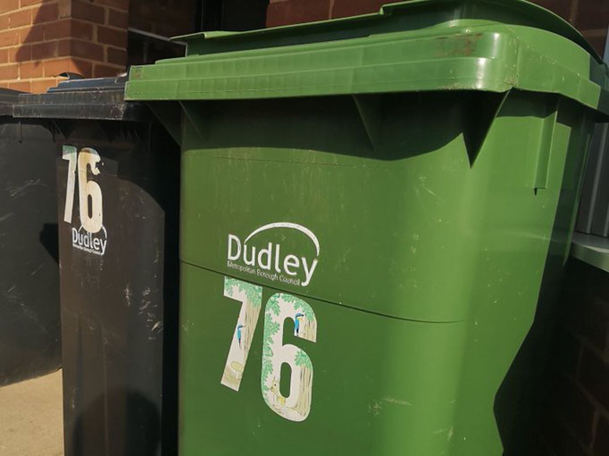 Green and refuse bin in Dudley. Photo: Dudley Council