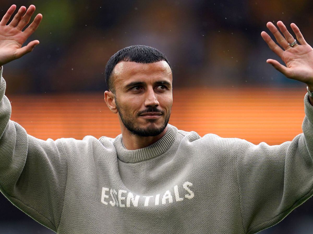 
              
Wolverhampton Wanderers' Romain Saiss acknowledges the fans after the Premier League match at Molineux Stadium, Wolverhampton. Picture date: Sunday May 15, 2022. PA Photo. See PA story SOCCER Wolves. Photo credit should read: Nick Potts/PA Wire.


RESTRICTIONS: EDITORIAL USE ONLY No use 
with unauthorised audio, video, data, fixture lists, club/league logos or "live" services. Online in-match use limited to 120 images, no video emulation. No use in betting, games or single club/league/player publications.
            
