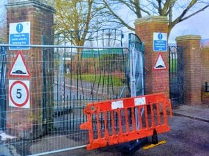 The gates at Ashmore Park, Wolverhampton, were left damaged and unsafe