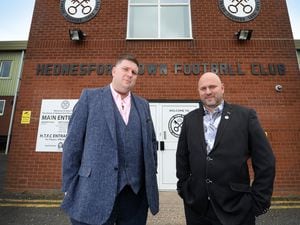 Pics for feature on Hednesford Town FC..Club owners Hayden Dando and Graham Jones