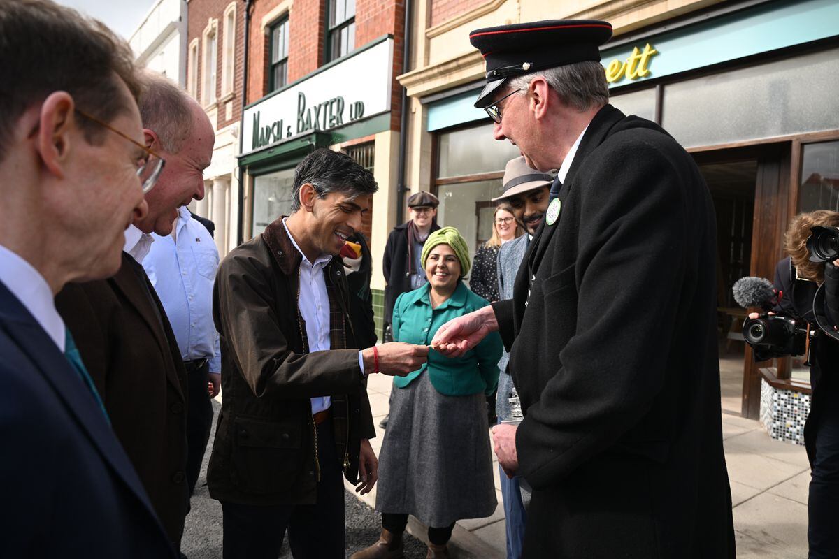 Rishi Sunak during a visit to the Black Country Living Museum in Dudley 