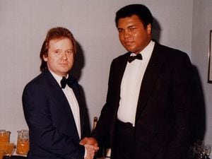 Mickey pictured with Muhammad Ali in 1983