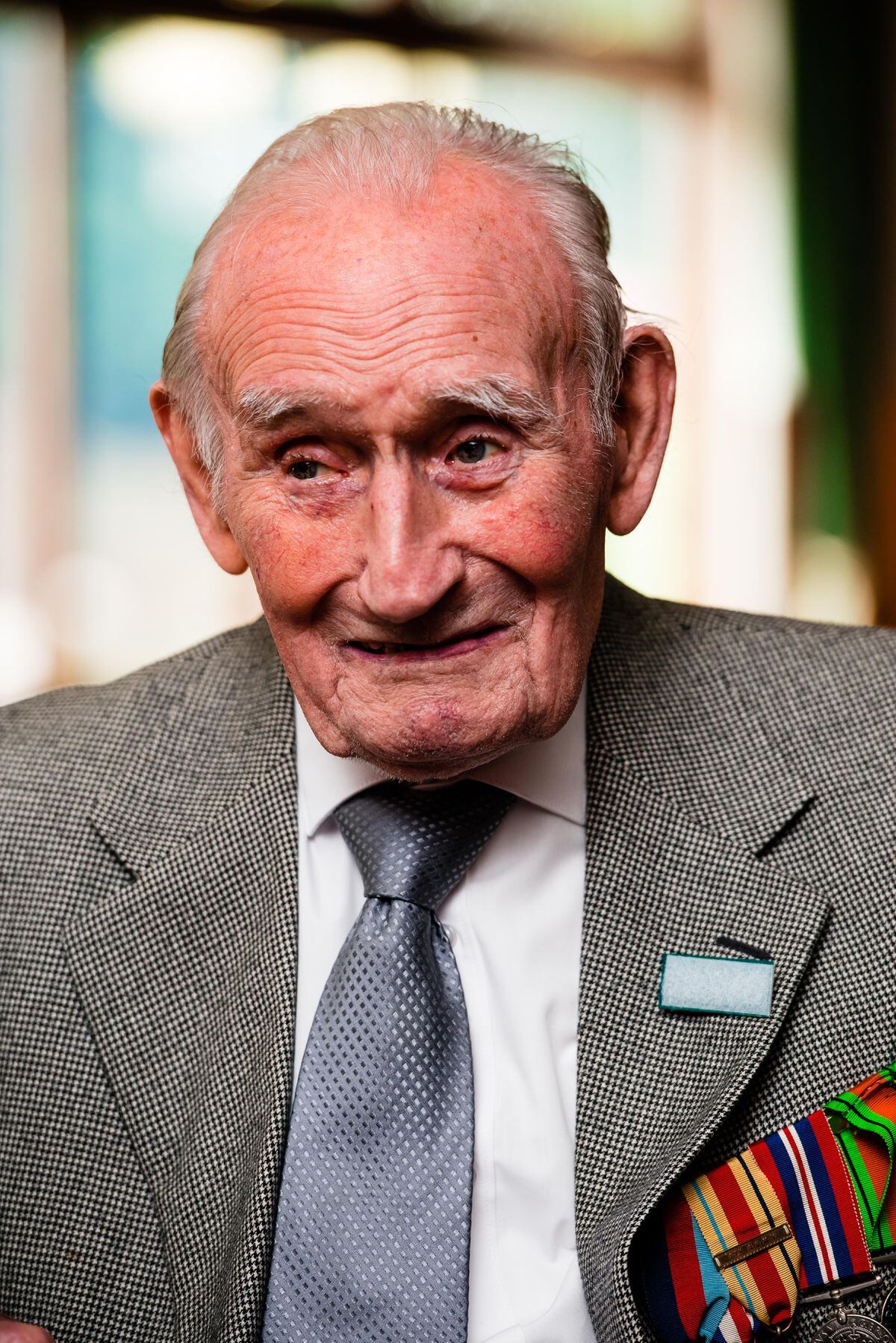 Mr Bray, aged 97, at the presentation on Wednesday