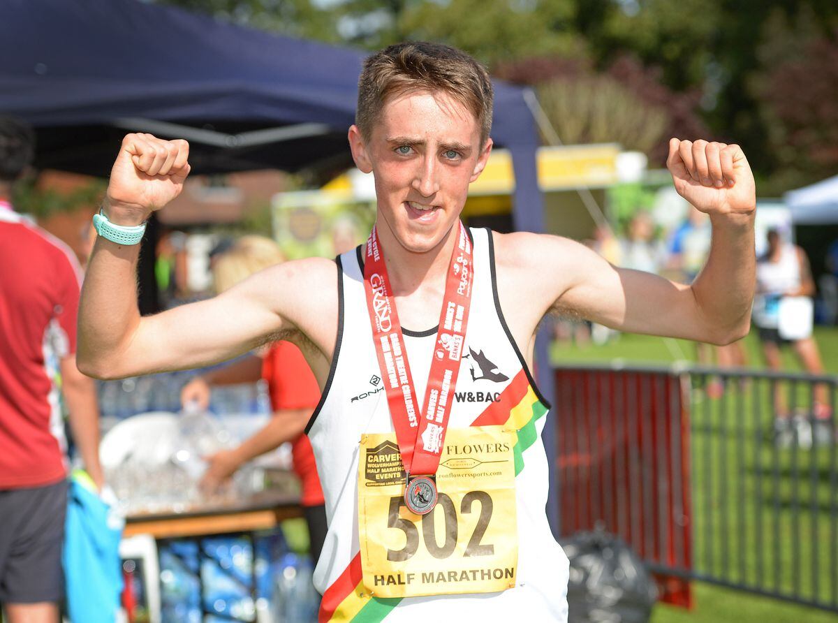 Half marathon winner Jack Pickett from Shrewsbury