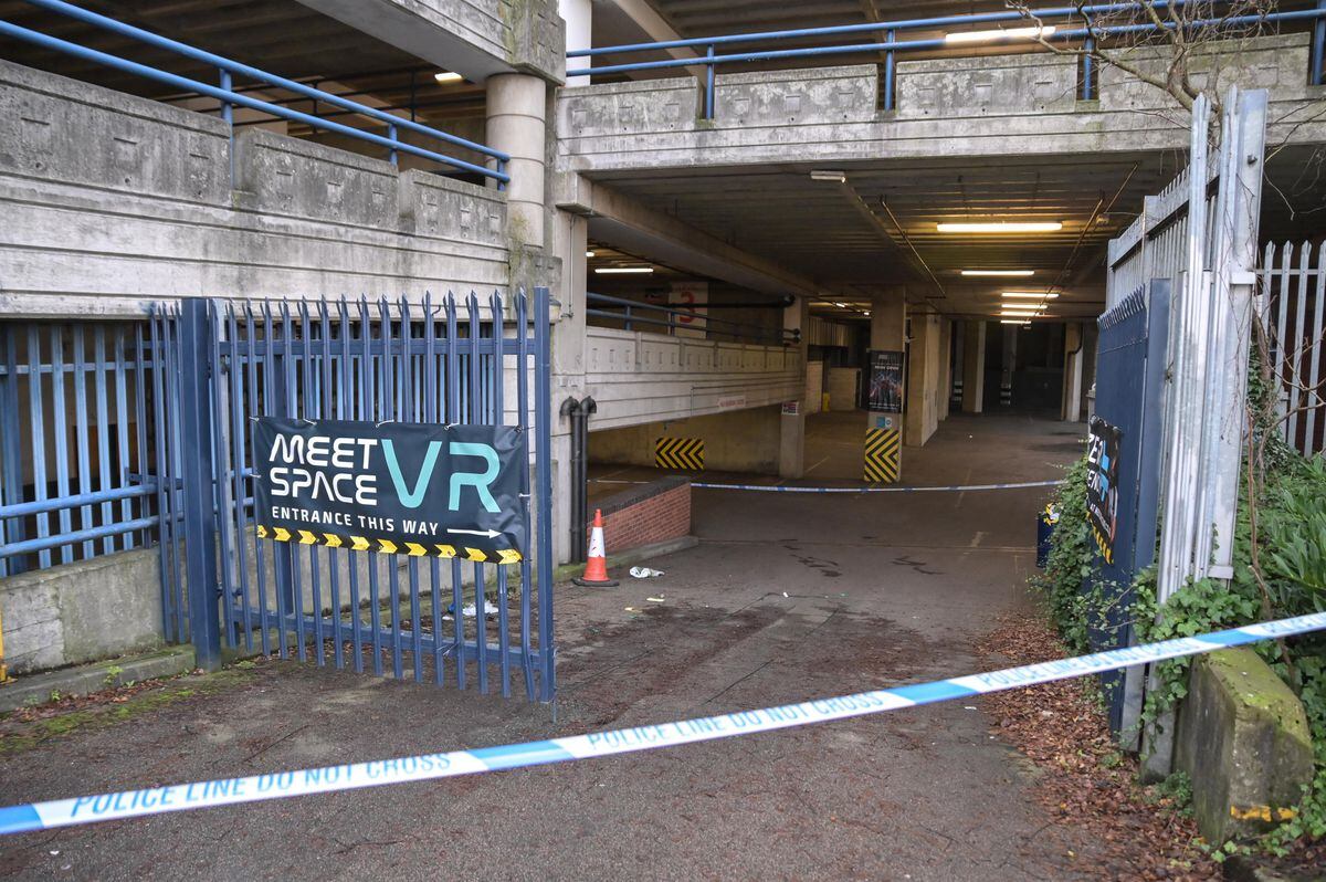 Part of the car park had to be cordoned off following the incident