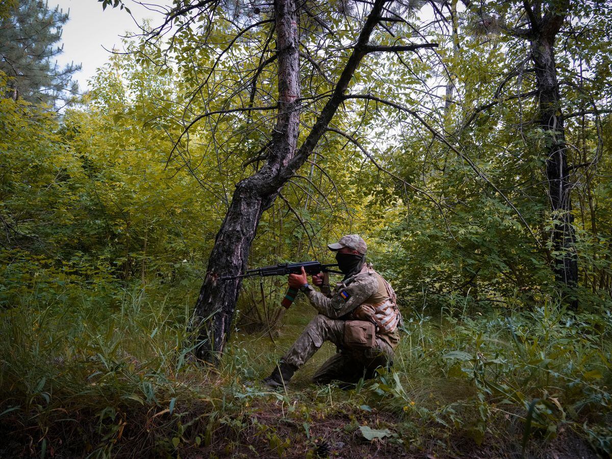 A Ukrainian soldier