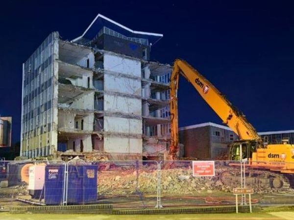 The former Walsall police station in Green Lane being demolished. PIC: BM3 Architecture