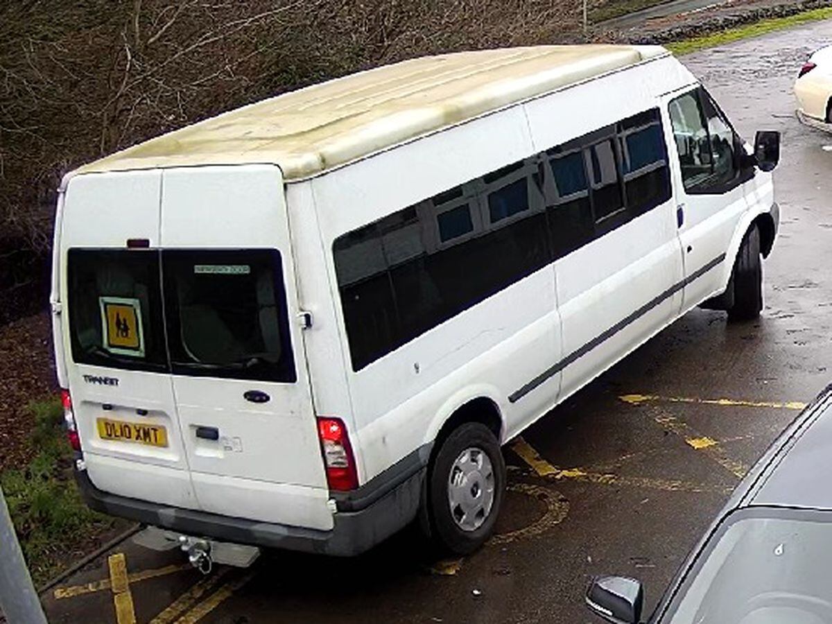 Picture of the stolen minibus at Wombourne High School