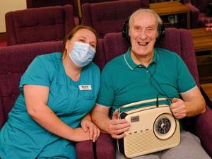 Brook Court team member Beckie Archer made Roy Darkes' wish to be on the radio again come true