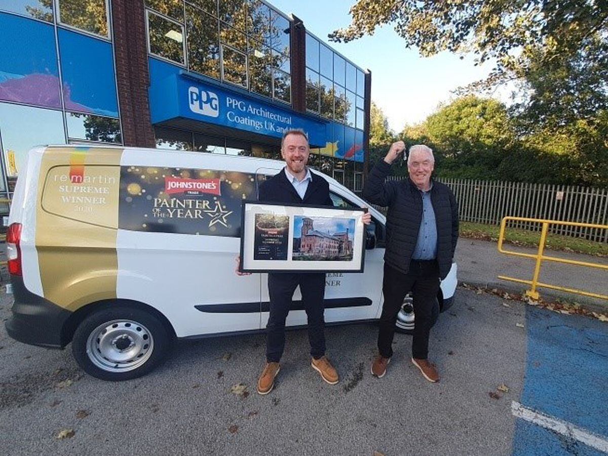 Operations director Emmet Martin and managing director Bob Martin receive their new van