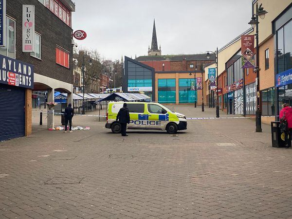 Police on the scene on Saturday 28th January.