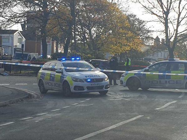 The crashed Vauxhall Corsa in Park Road, Bloxwich. Photo: Bloxwich Old & New Facebook page