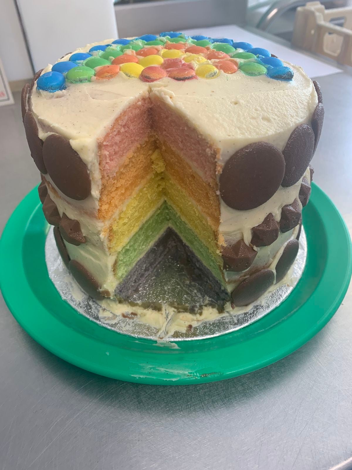 Finchfield Nursery worker Anne Myers created this rainbow cake to reward staff working caring for children of key workers