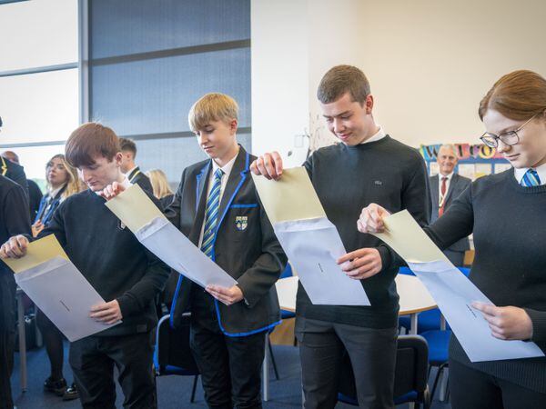 Pupils opening exam results