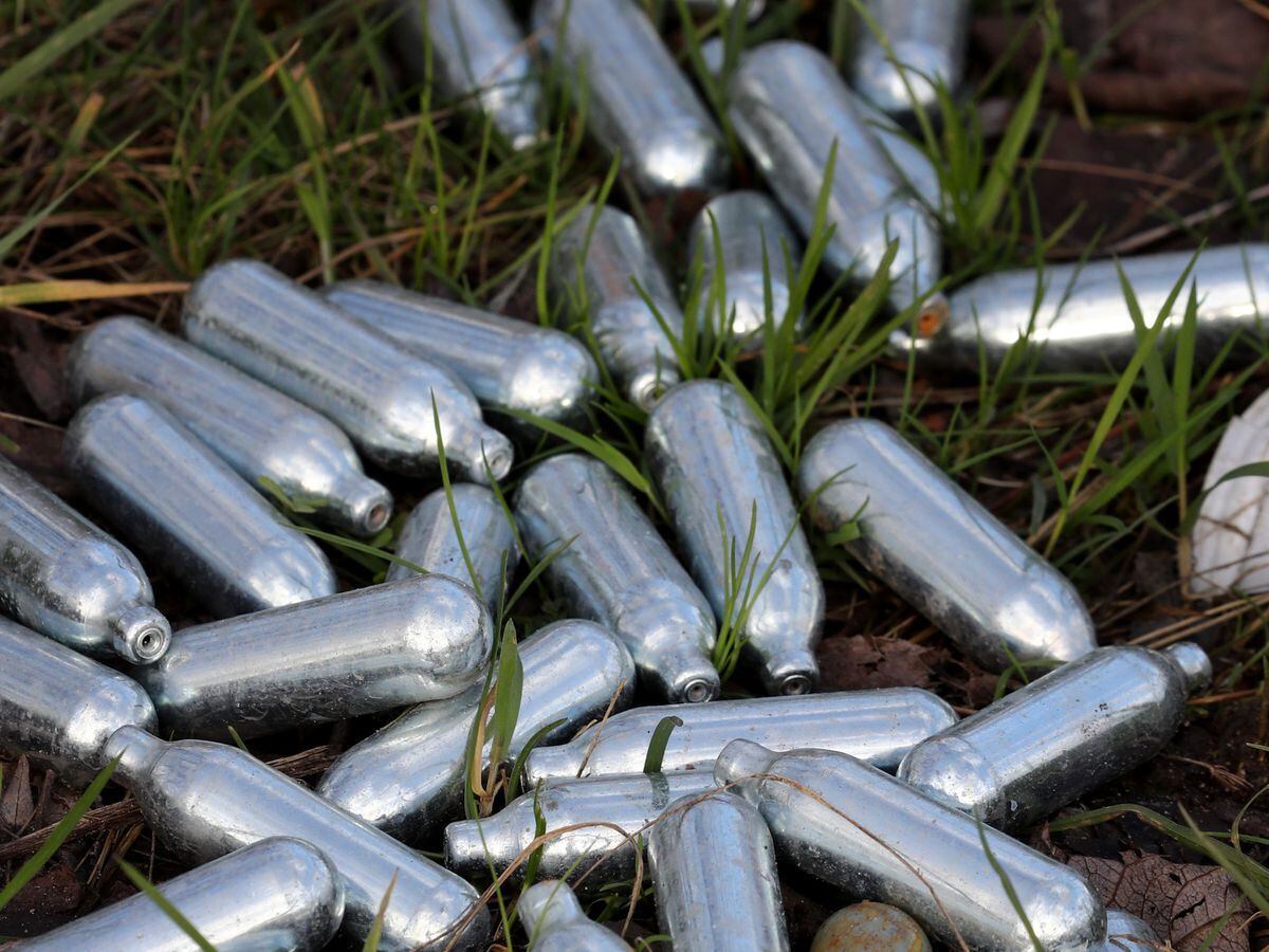 Discarded nitrous oxide cannisters are a familiar sight in teh Black Country