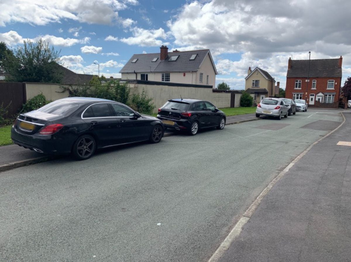 Cars parked on Wrighton Close in New Invention, Willenhall. Photo: Councillor Adam Hicken