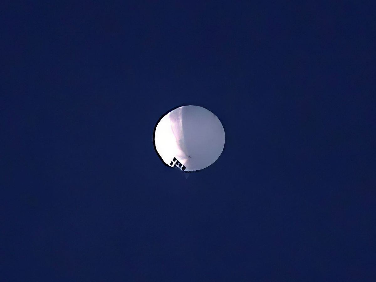The high altitude balloon floating over the US