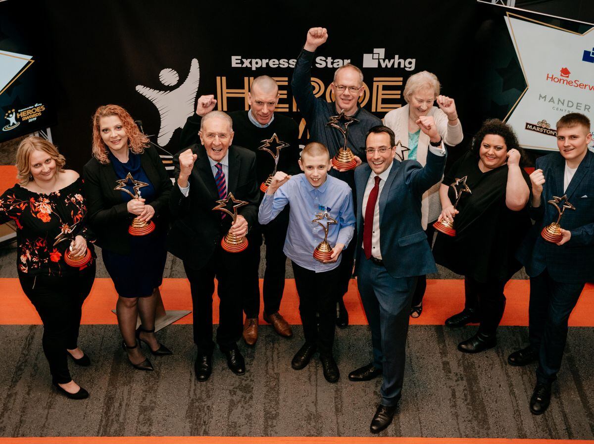 Winners of the Express & Star's Heroes Awards 2019.