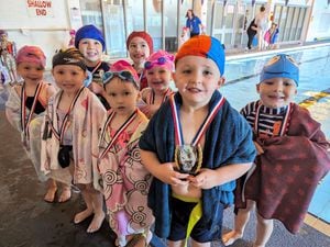 Nursery children have been enjoying demonstrating their swimming skills