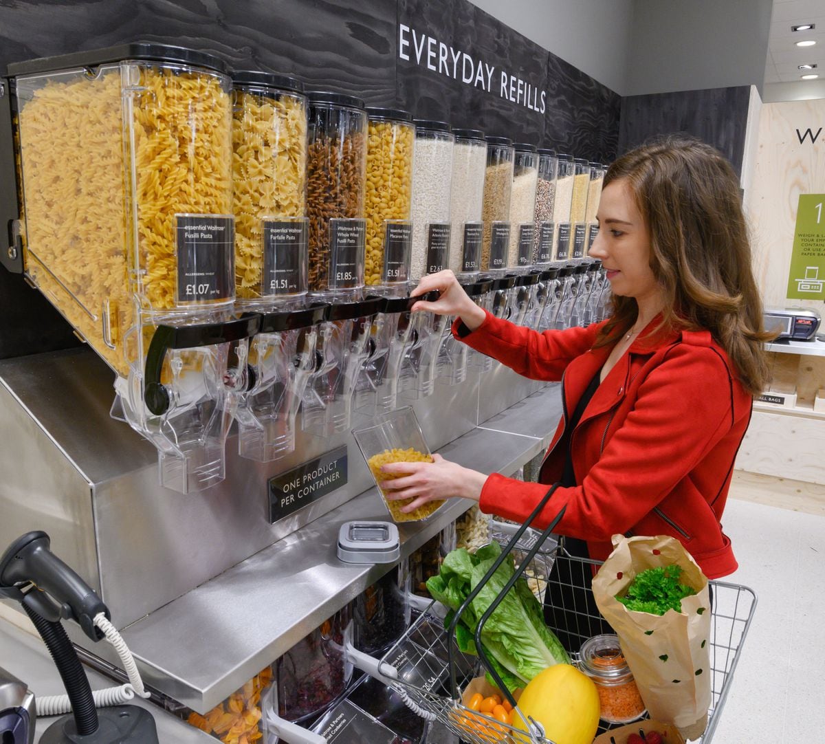 Supermarket chain Waitrose is trialling a packaging-free shopping scheme