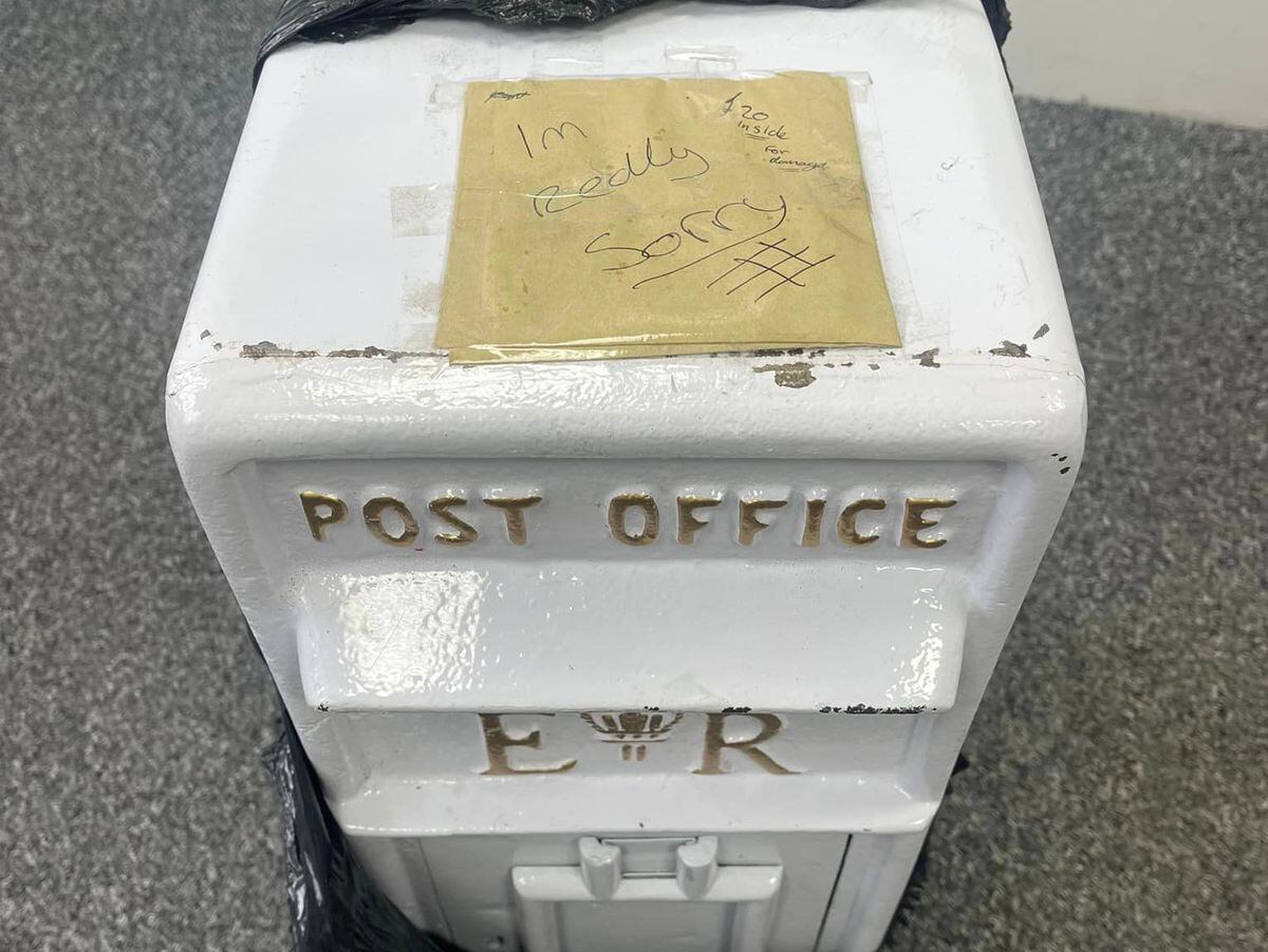 The postbox was returned with a letter and £20. Photo: Hughes Funeral Directors