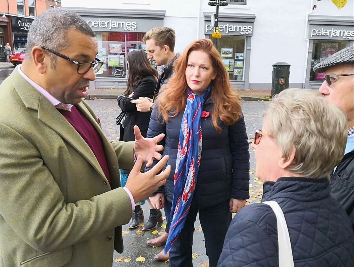 Jane Stevenson, pictured with Tory Party chairman James Cleverly, is the Conservative candidate for Wolverhampton North East