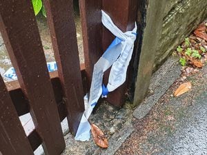 A piece of police tape was all that remained at the scene from the cordon