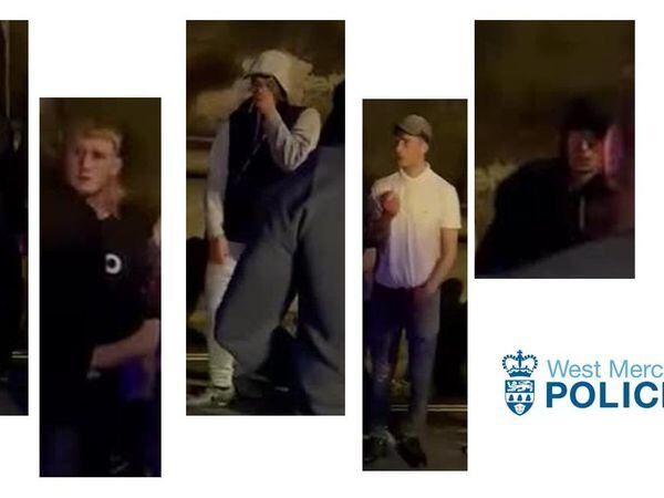 Police would like to speak to these five men. Photo: West Mercia Police