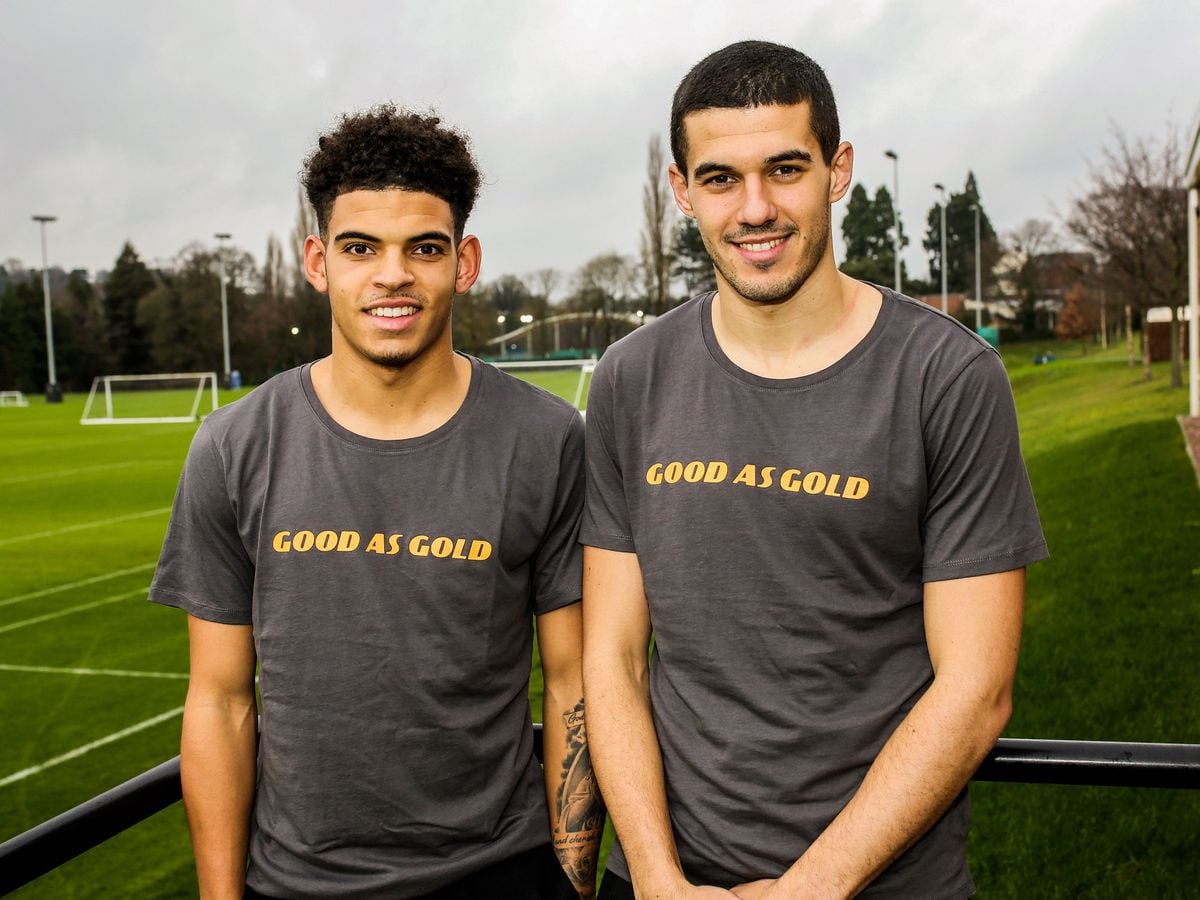 Wolves stars Morgan Gibbs-White, left, and Connor Coady look Good as Gold