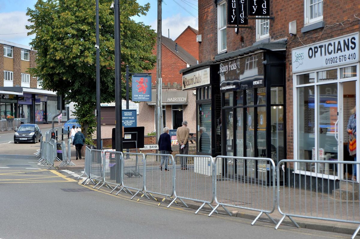 Barriers have gone up at the Bull Ring in Sedgley 