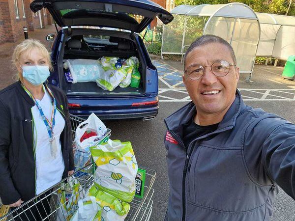 Dave Walters collected donations from Asda in Wolverhampton