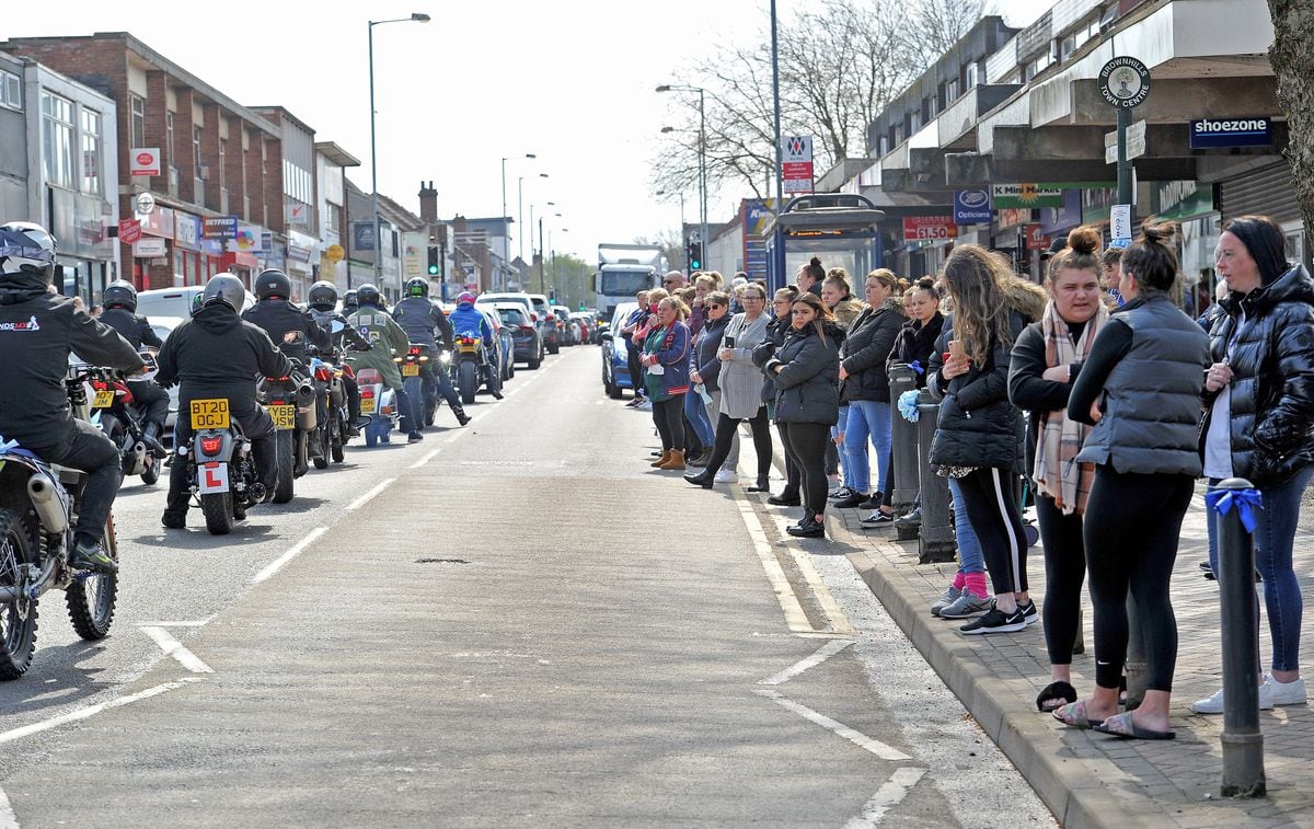 Hundreds of people lined the streets for Ciaran's funeral