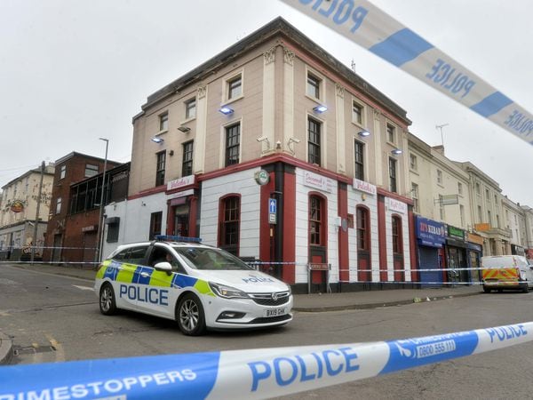 Valesha's nightclub in Newport Street, Walsall, following the fatal stabbing 