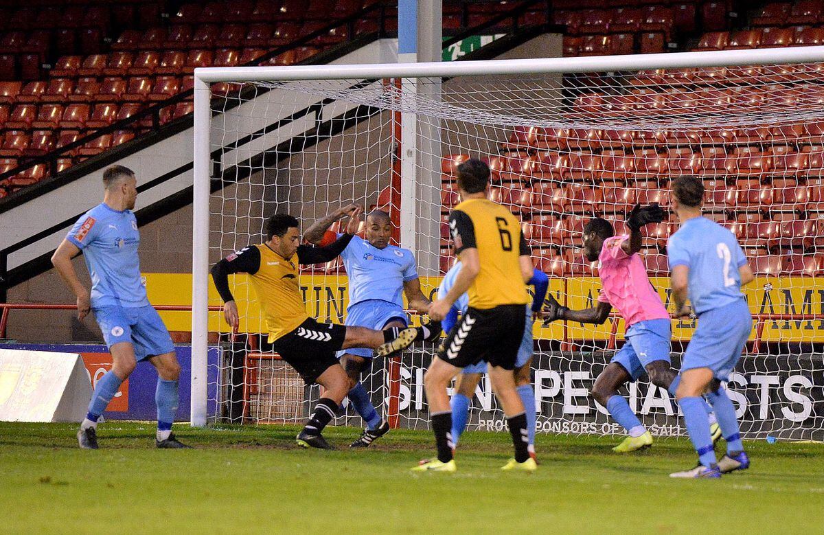 Kristian Green scores for Rushall Olympic