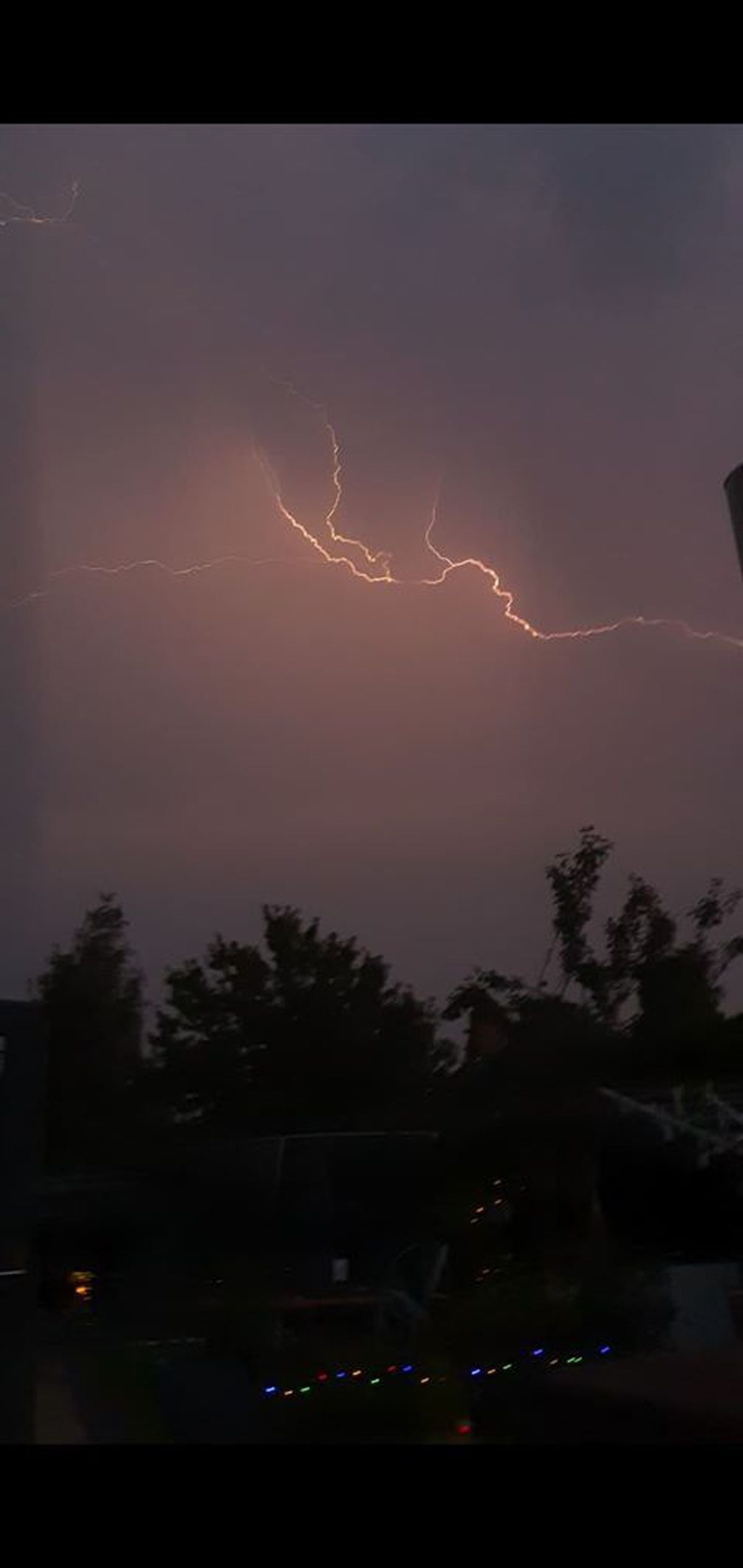 Lightning snapped over Broad Lane South, Wednesfield, by Trudy McMurray