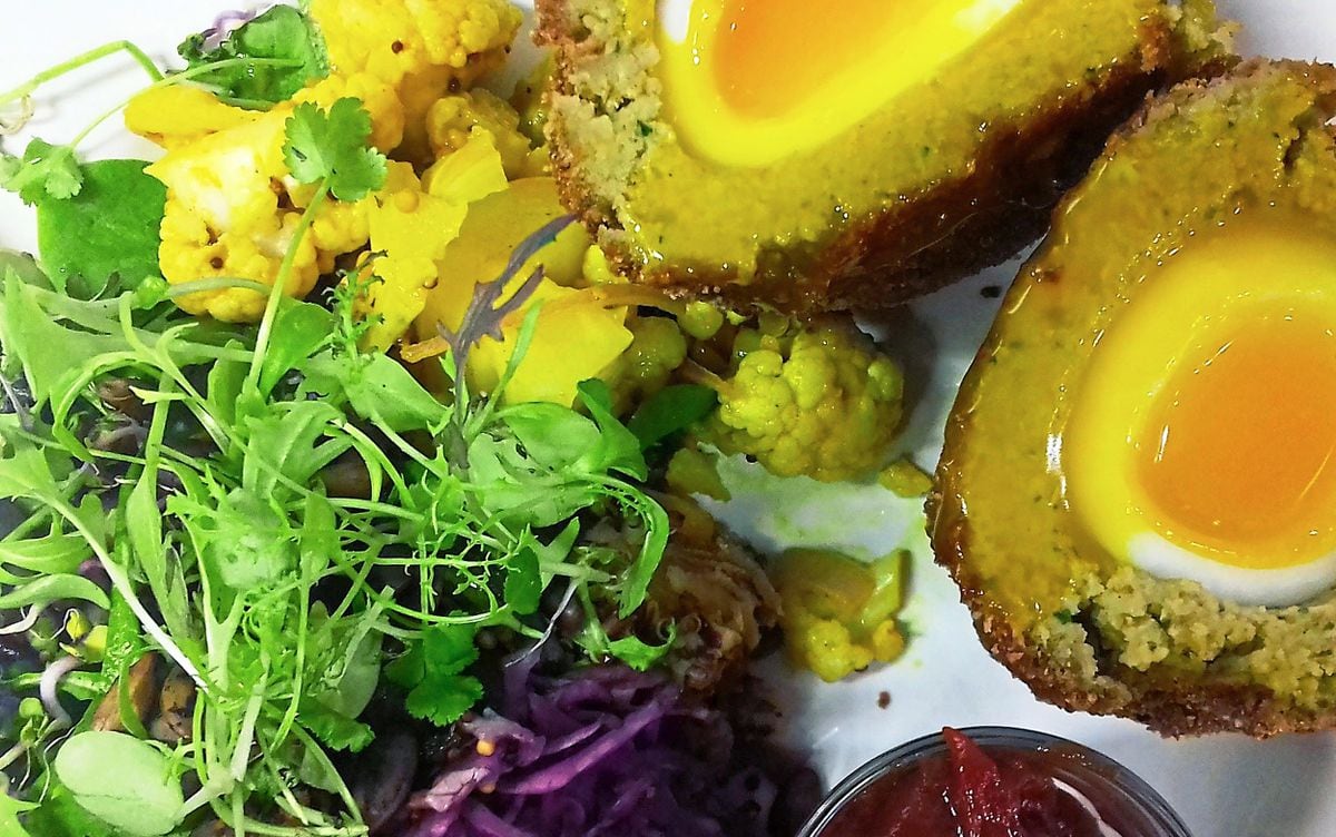 Vibrant vegetarian – the veggie Scotch egg was even better than its meaty counterpart, according to our man