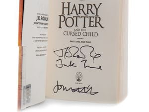 A signed copy of Harry Potter And The Cursed Child